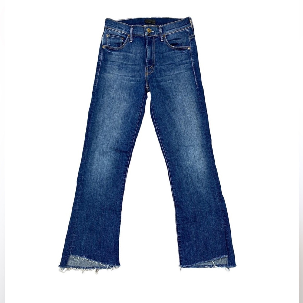 MOTHER Women's Dark Blue Cropped Ankle Jeans